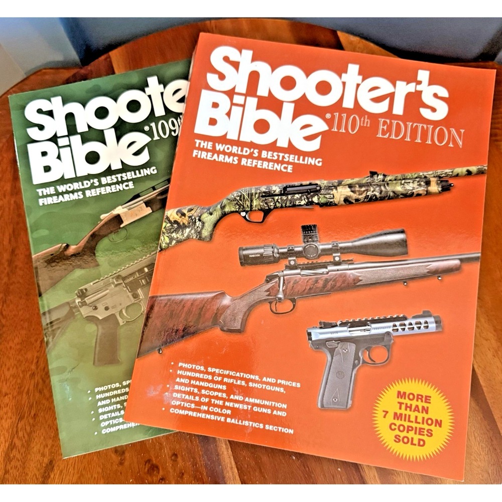 Shooter's‎ Bible Lot 2 Books 109th & 110th Editions Firearms Guide Reference